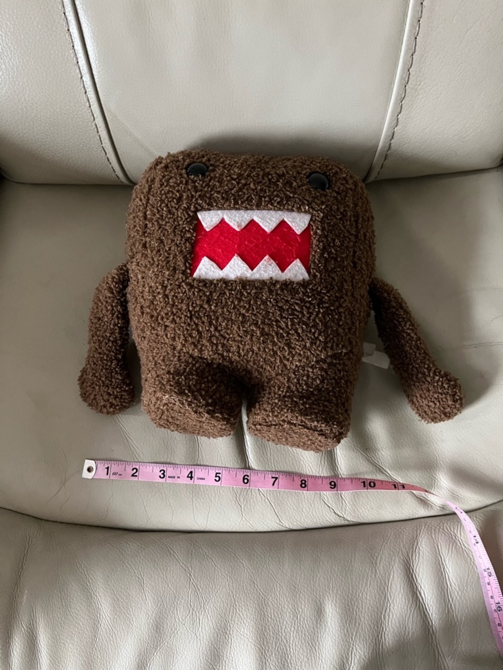 Domo kon Brown Plush Monster Toy with Red Mouth - Kids Soft Toy
